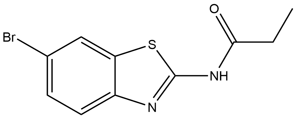 N-(6-Bromo-2-benzothiazolyl)propanamide 结构式