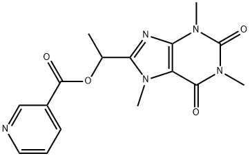 1-(1,3,7-Trimethyl-2,6-dioxo-2,3,6,7-tetrahydro-1H-purin-8-yl)ethyl nicotinate 结构式