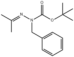 Hydrazinecarboxylic acid, 2-(1-methylethylidene)-1-(phenylmethyl)-, 1,1-dimethylethyl ester 结构式