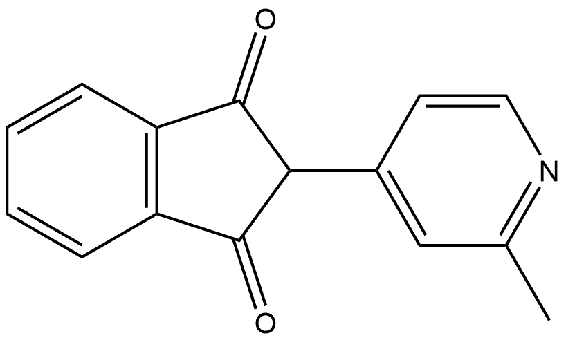 2-(2-甲基吡啶-4-基)-1H-茚-1,3(2H)-二酮 结构式