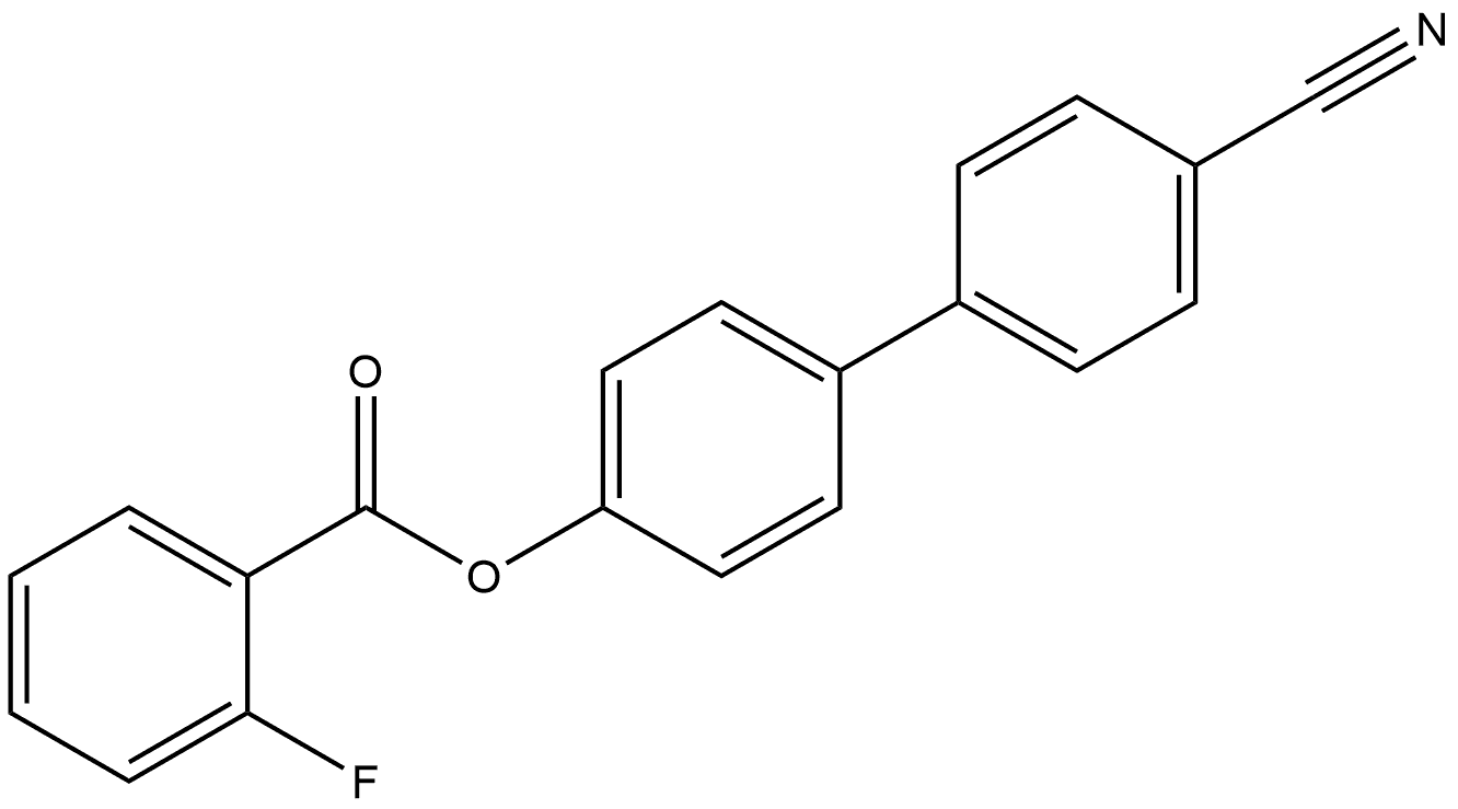 4'-Cyano[1,1'-biphenyl]-4-yl 2-fluorobenzoate 结构式