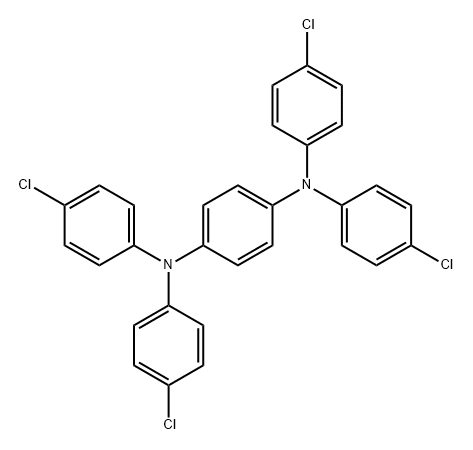 1,4-Benzenediamine, N1,N1,N4,N4-tetrakis(4-chlorophenyl)- 结构式