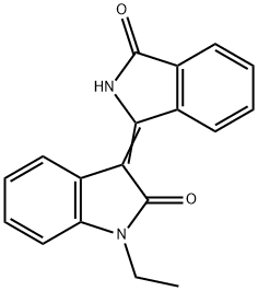 3-(1-乙基-2-羟基吲哚-3-基)异吲哚-1-酮 结构式