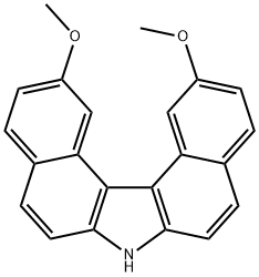 7H-DIBENZO[C,G]CARBAZOLE, 2,12-DIMETHOXY- 结构式