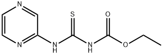 Carbamic acid, N-[(2-pyrazinylamino)thioxomethyl]-, ethyl ester 结构式