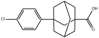 3-(4-Chlorophenyl)tricyclo[3.3.1.13,7]decane-1-carboxylic acid 结构式