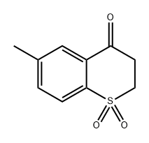 4H-1-Benzothiopyran-4-one, 2,3-dihydro-6-methyl-, 1,1-dioxide 结构式