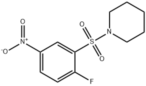 1-[(2-methoxy-5-nitrobenzene)sulfonyl]piperidine 结构式