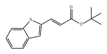 (E)-3-(苯并噻吩-2-基)丙烯酸叔丁酯 结构式