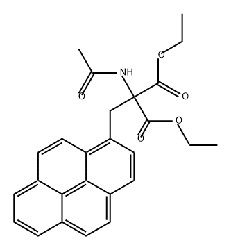 Propanedioic acid, 2-(acetylamino)-2-(1-pyrenylmethyl)-, 1,3-diethyl ester 结构式