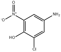 4-氨基-2-氯-6-硝基苯酚 结构式