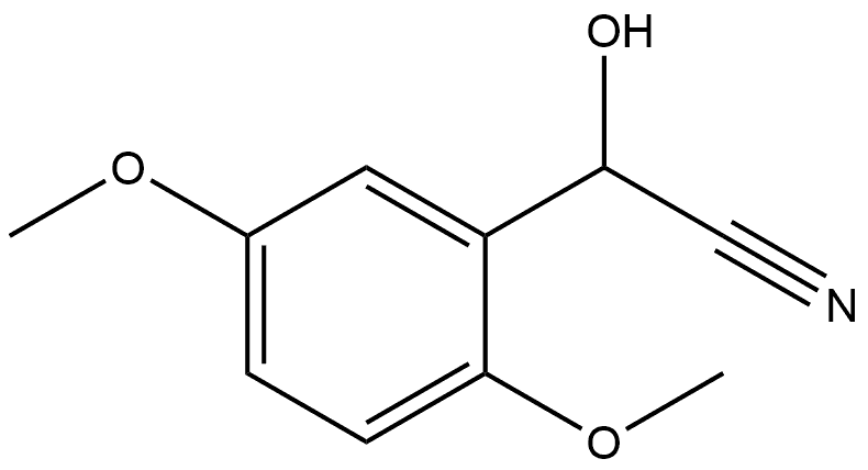 Benzeneacetonitrile, α-hydroxy-2,5-dimethoxy- 结构式