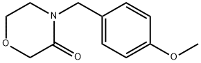 4-[(4-甲氧基苯基)甲基]-3-吗啉酮 结构式