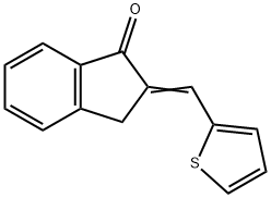 2-(噻吩-2-基亚甲基)-2,3-二氢-1H-茚-1-酮 结构式