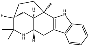 (3S)-2,3,4,4aα,5,6,11,11aα-Octahydro-2,2,5-trimethyl-3,5β-ethano-1H-pyrido[3,2-b]carbazole 结构式