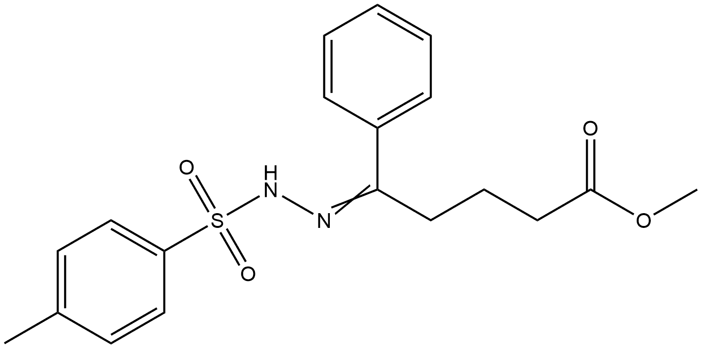 Benzenepentanoic acid, δ-[2-[(4-methylphenyl)sulfonyl]hydrazinylidene]-, methyl ester 结构式