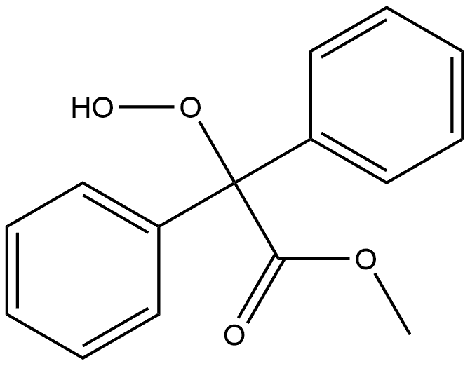 Benzeneacetic acid, α-hydroperoxy-α-phenyl-, methyl ester 结构式