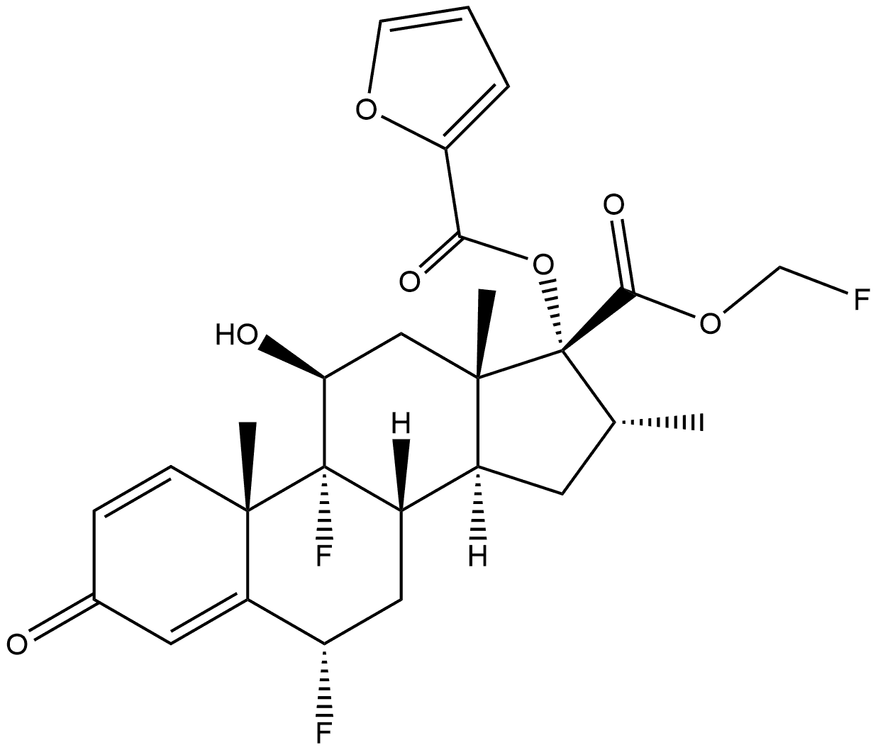 氟替卡松杂质40 结构式