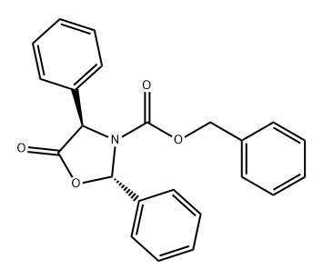 (2S,4R)-5-氧代-2,4-二苯基恶唑烷-3-羧酸苄酯 结构式