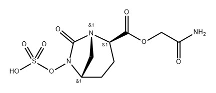 REL-2-(2-AMINO-2-OXOETHYL) (1R,2S,5R)-7-OXO-6- (SULFOOXY)-1,6-DIAZABICYCLO[3.2.1]OCTANE-2- CARBOXYLA 结构式