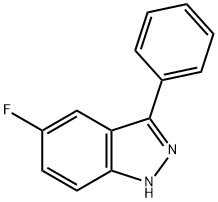 5-Fluoro-3-phenyl-1H-indazole 结构式