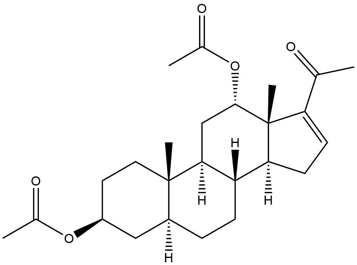 Pregn-16-en-20-one, 3,12-bis(acetyloxy)-, (3β,5α,12α)- 结构式