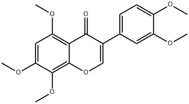 3-(3,4-Dimethoxyphenyl)-5,7,8-trimethoxy-4H-chromen-4-one 结构式