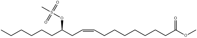 9-Octadecenoic acid, 12-[(methylsulfonyl)oxy]-, methyl ester, (9Z,12R)- 结构式