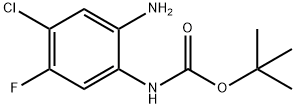 (2-氨基-4-氯-5-氟苯基)氨基甲酸叔丁酯 结构式