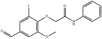 2-(4-甲酰基-2-碘-6-甲氧基苯氧基)-N-苯基乙酰胺 结构式