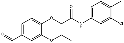 N-(3-Chloro-4-methylphenyl)-2-(2-ethoxy-4-formylphenoxy)acetamide 结构式