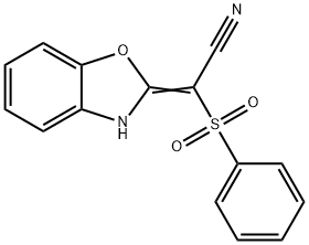 Acetonitrile, 2-(2(3H)-benzoxazolylidene)-2-(phenylsulfonyl)- 结构式