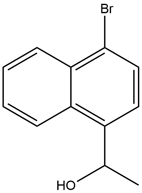 1-Naphthalenemethanol, 4-bromo-α-methyl- 结构式