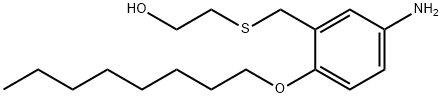 Ethanol, 2-[[[5-amino-2-(octyloxy)phenyl]methyl]thio]- 结构式