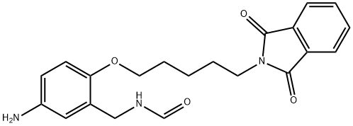 Formamide, N-[[5-amino-2-[[5-(1,3-dihydro-1,3-dioxo-2H-isoindol-2-yl)pentyl]oxy]phenyl]methyl]- 结构式