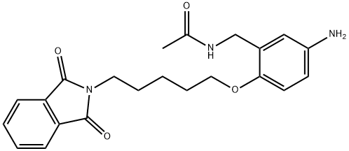 Acetamide, N-[[5-amino-2-[[5-(1,3-dihydro-1,3-dioxo-2H-isoindol-2-yl)pentyl]oxy]phenyl]methyl]- 结构式