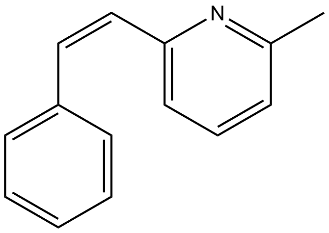 6-methyl-2-phenyl-ethenyl-pyridine 结构式