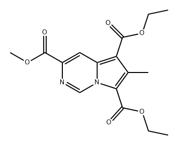 Pyrrolo[1,2-c]pyrimidine-3,5,7-tricarboxylic acid, 6-methyl-, 5,7-diethyl 3-methyl ester 结构式