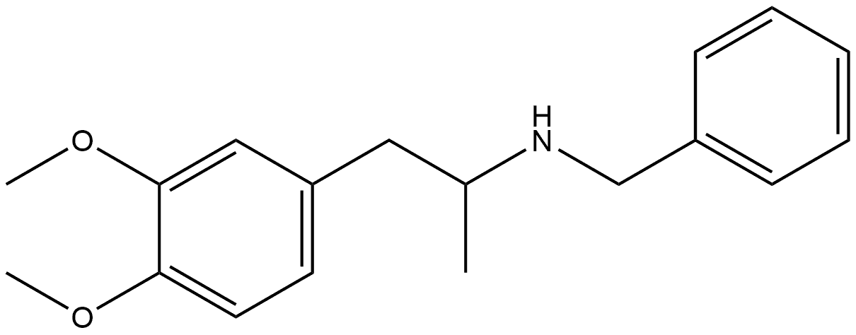 N-Benzyl-1-(3,4-dimethoxyphenyl)propan-2-amine 结构式