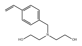 2,2′-[[(4-乙烯基苯基)甲基]氨亚基]双乙醇 结构式