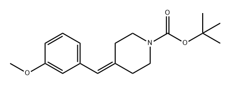 1-BOC-4-(3-甲氧基亚苄基)哌啶 结构式