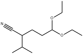 5,5-Diethoxy-2-isopropyl-pentanenitrile 结构式