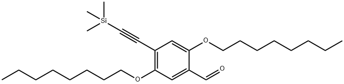 2,5-Bis(octyloxy)-4-((trimethylsilyl)ethynyl)benzaldehyde 结构式