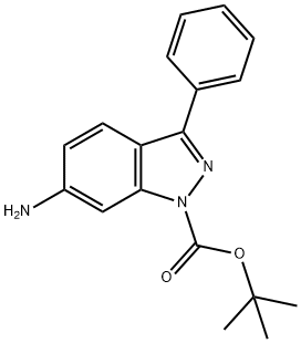 TERT-BUTYL 6-AMINO-3-PHENYL-1H-INDAZOLE-1-CARBOXYLATE 结构式