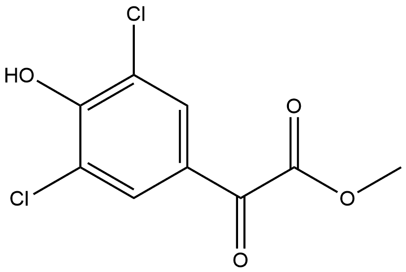 Benzeneacetic acid, 3,5-dichloro-4-hydroxy-α-oxo-, methyl ester 结构式