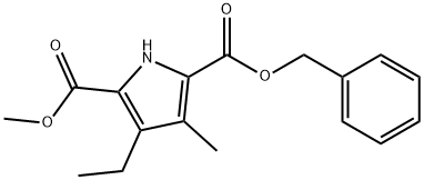 3-Ethyl-4-methyl-pyrrole-2,5-dicarboxylic acid 5-benzyl ester 2-methyl 结构式