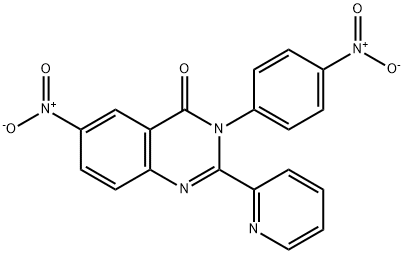 6-Nitro-3-(4-nitrophenyl)-2-(pyridin-2-yl)quinazolin-4(3H)-one 结构式