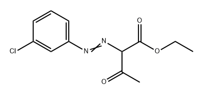 Butanoic acid, 2-[2-(3-chlorophenyl)diazenyl]-3-oxo-, ethyl ester 结构式