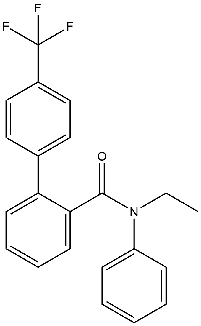 N-Ethyl-N-phenyl-4'-(trifluoromethyl)[1,1'-biphenyl]-2-carboxamide 结构式