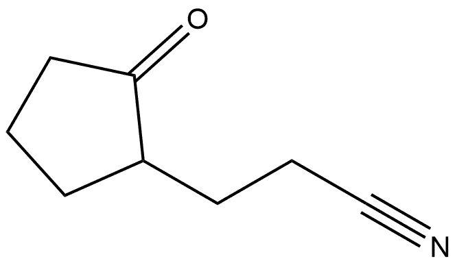 Cyclopentanepropanenitrile, 2-oxo-, (+)- 结构式